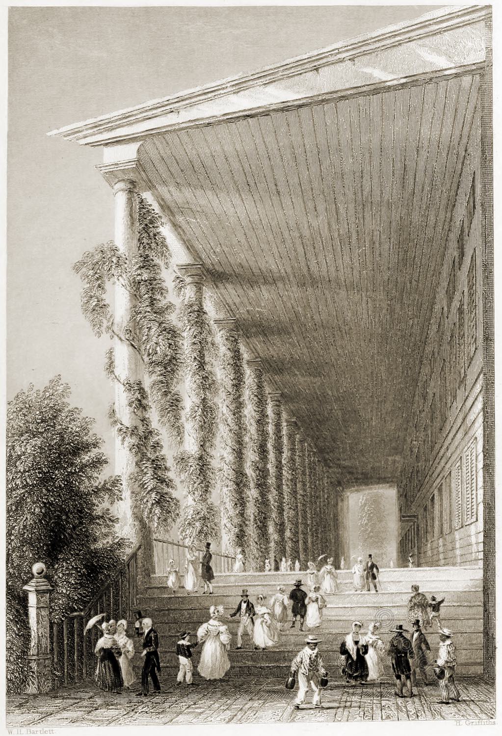 The Colonnade of Congress Hall, Saratoga Springs.