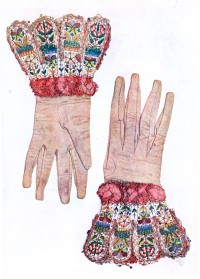 Royal gloves of Henry VIII. Tudor King of England.