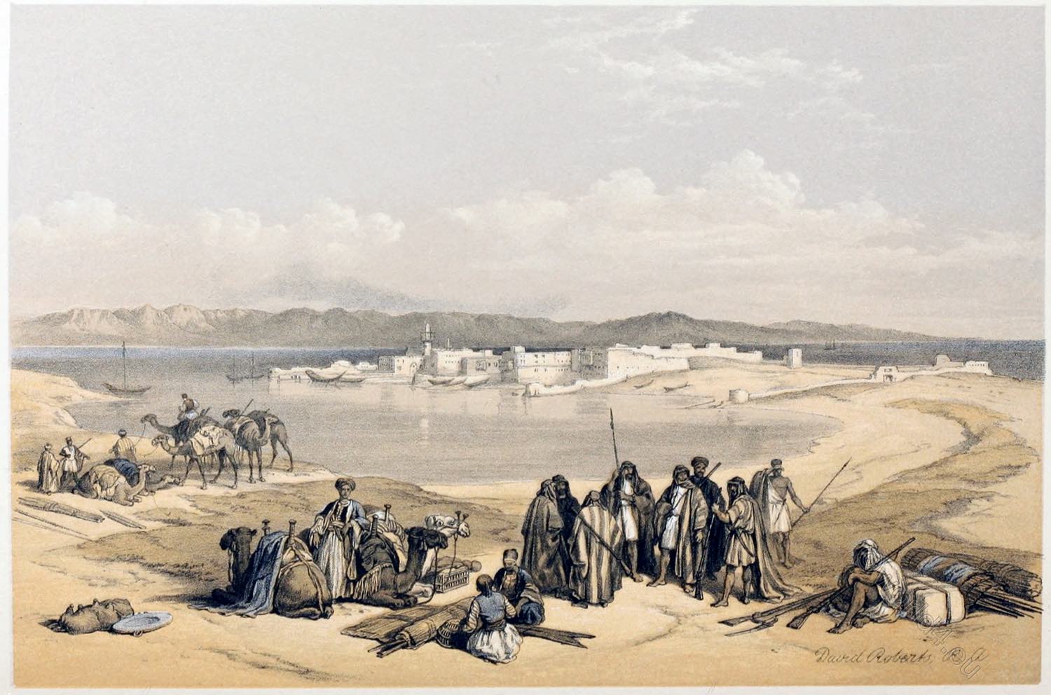 General View of Suez. David Roberts set out from Cairo for the Holy Land.
