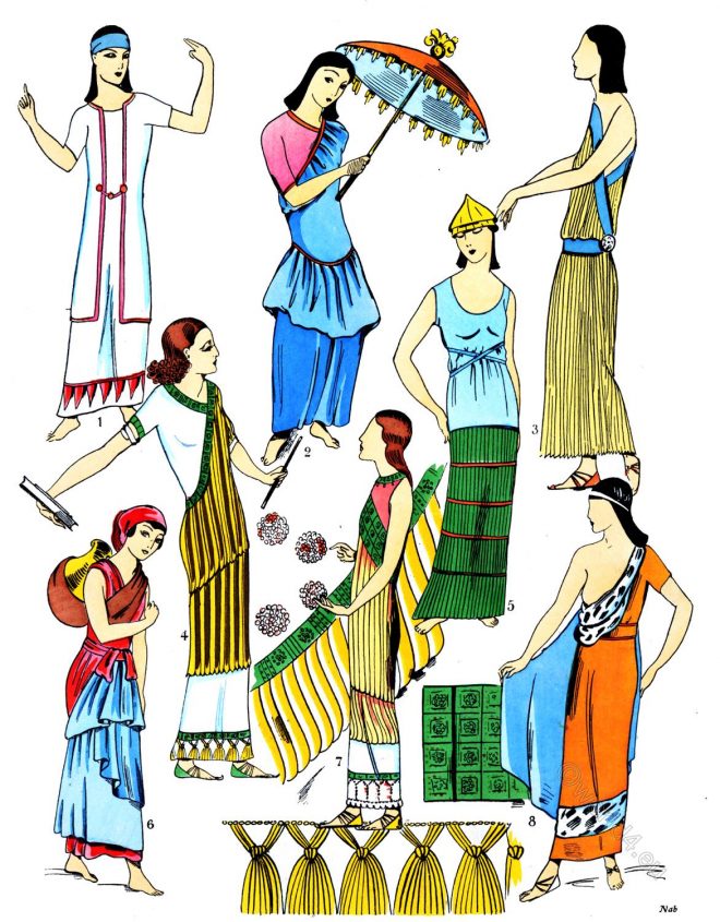 Mesopotamia, Assyrian, Assyrian, Costumes, Skirts, costume, history, dress, ancient
