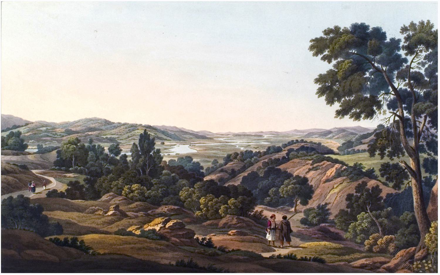 Plain, Olympia, Greece, Edward Dodwell, Ancient, Landscape,