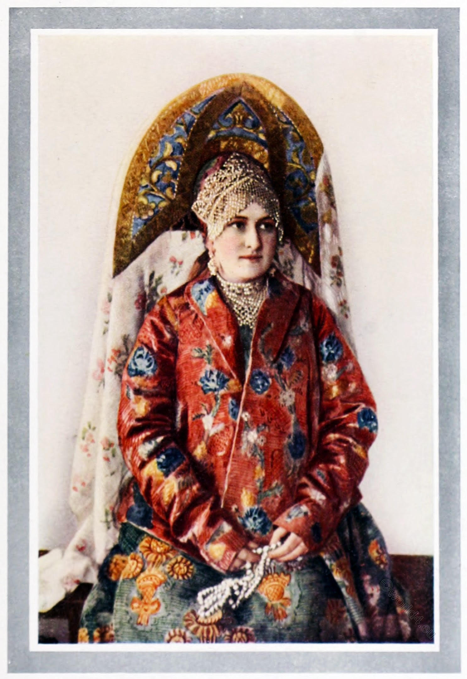 Sarafan, Peasant, costume, Vladimir, Great Russia,