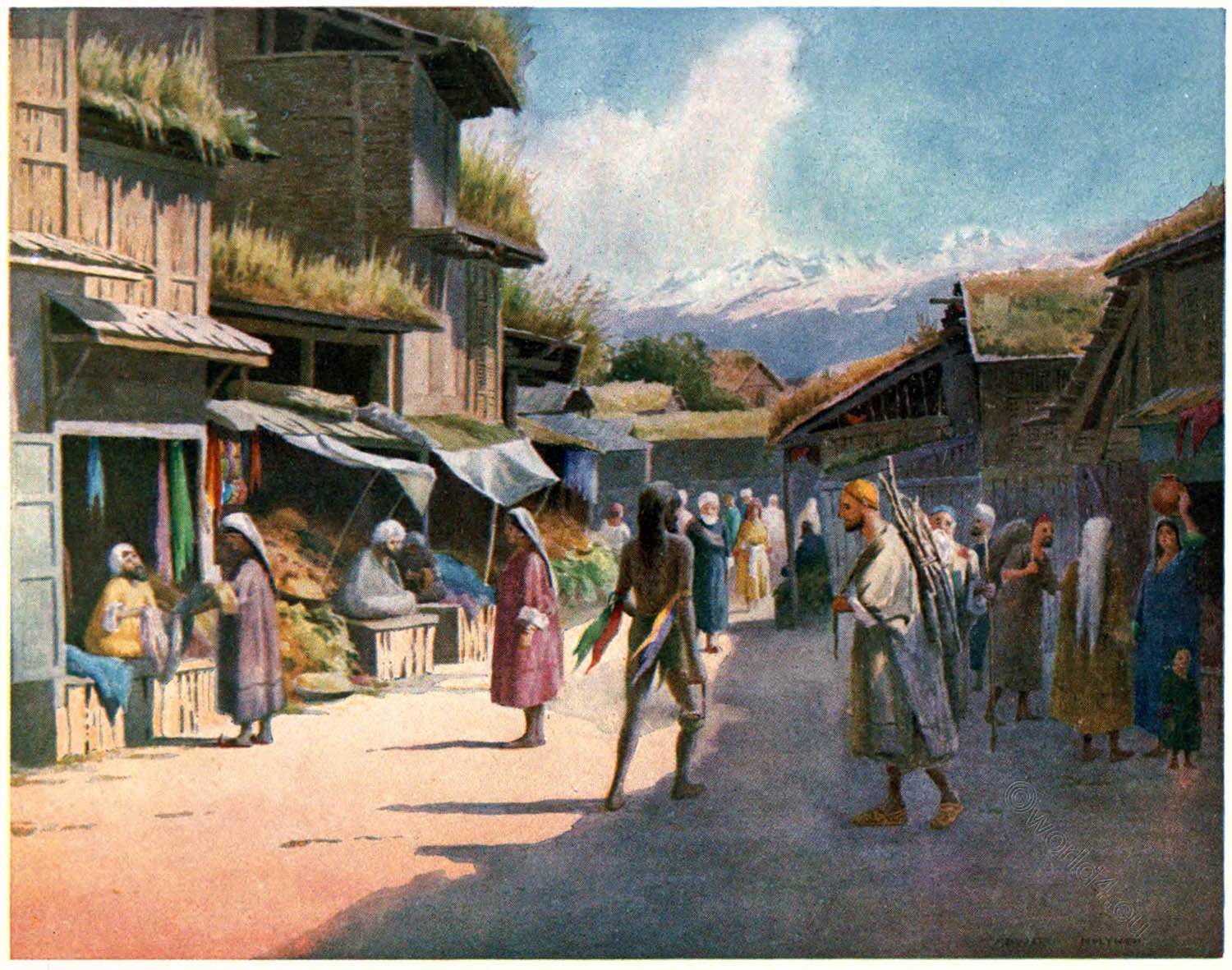 Molyneux, Srinagar, Bazaar, Kashmir, Srinagar, 