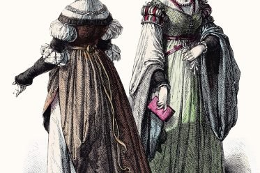 German, patrician, women, costumes, Renaissance, Münchener, Bilderbogen,