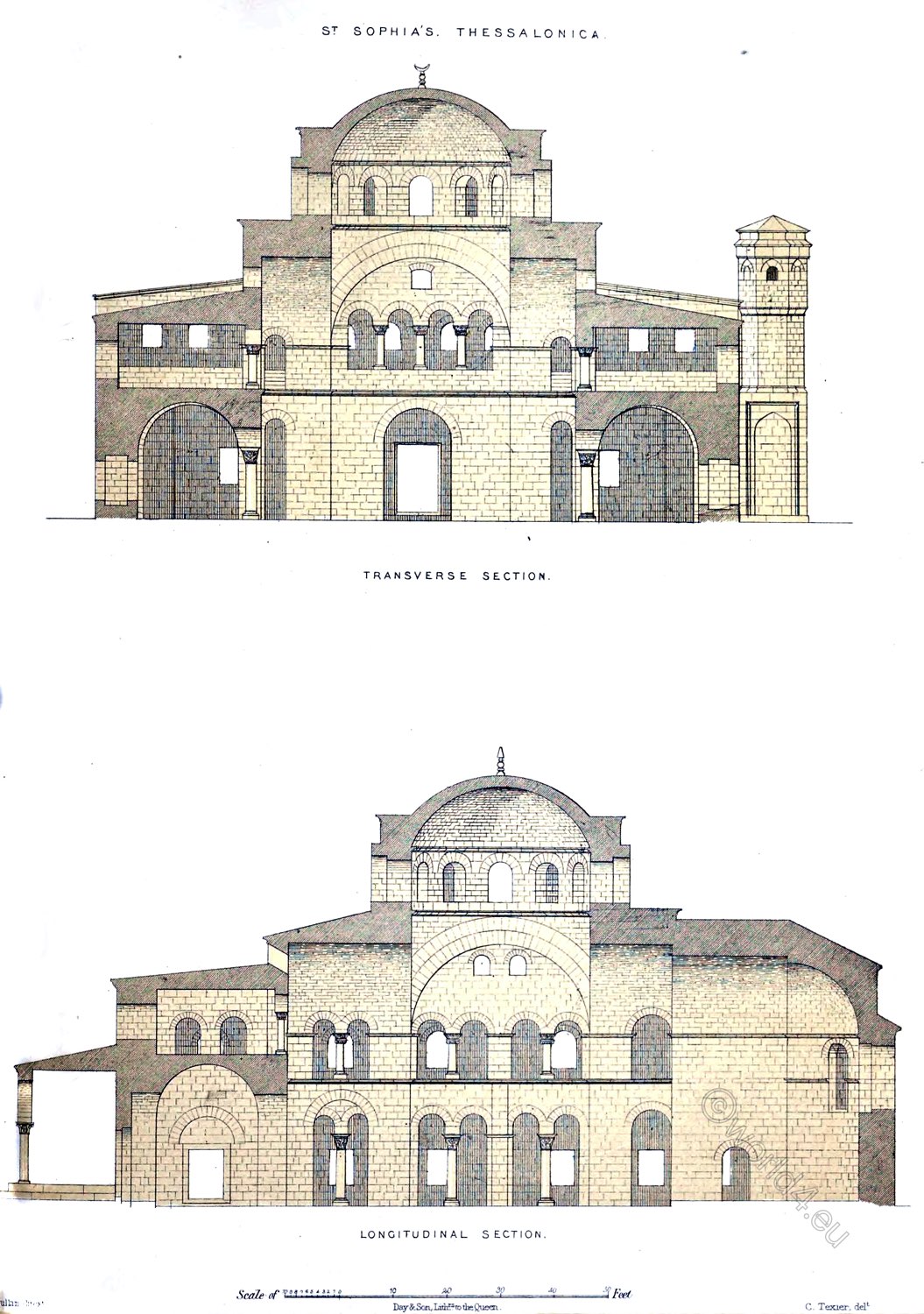 Byzantine, Ecclesiastical, Architecture, Plan, church, Hagia, Sophia, Thessaloniki,