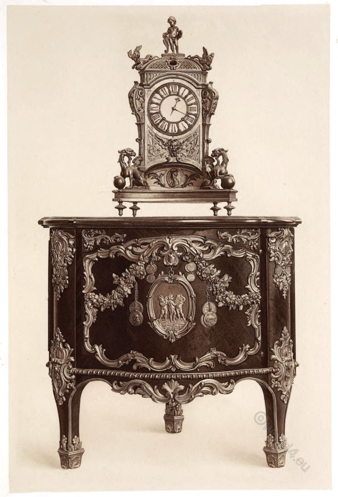 Cabinet, Médaillier, rococo, Joubert, Louis-quinze, furniture, Antiques,