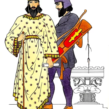Ancient, Costume history, Persian, king, archer,