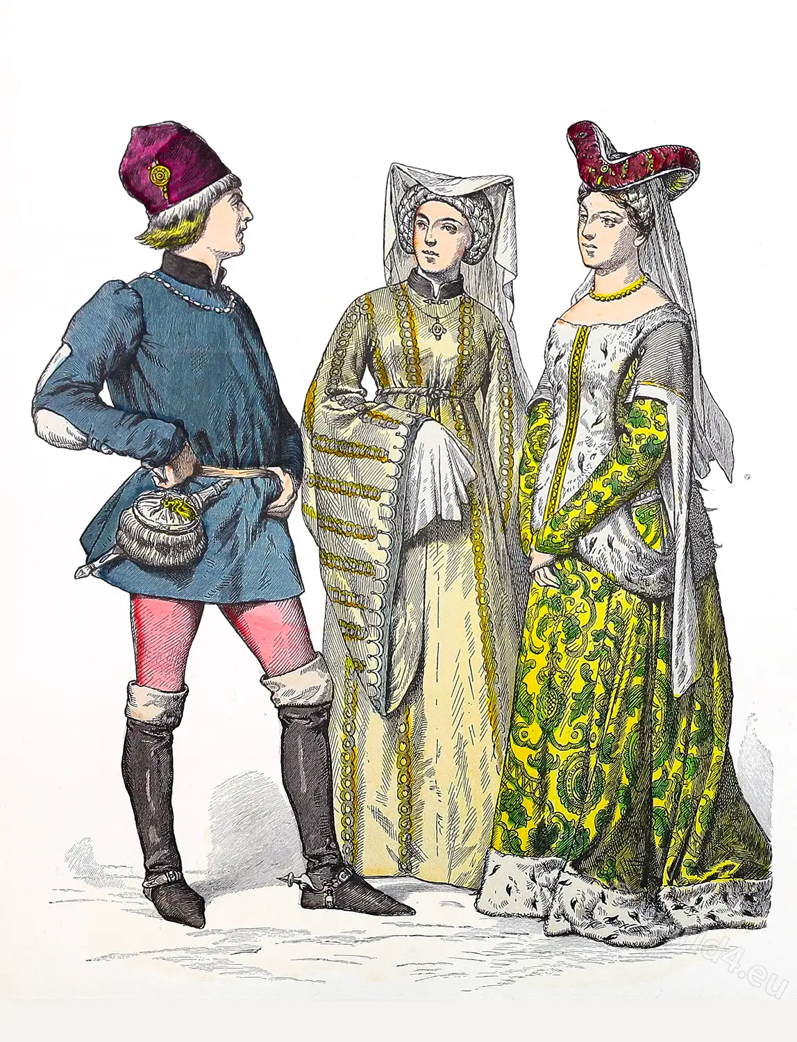 English and French fashion in the 15th century.