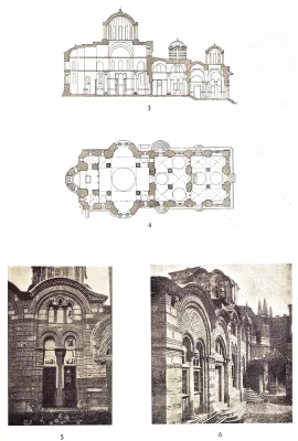 Longitudinal, Section, Church, Hilendar, Mount Athos, Monastery,