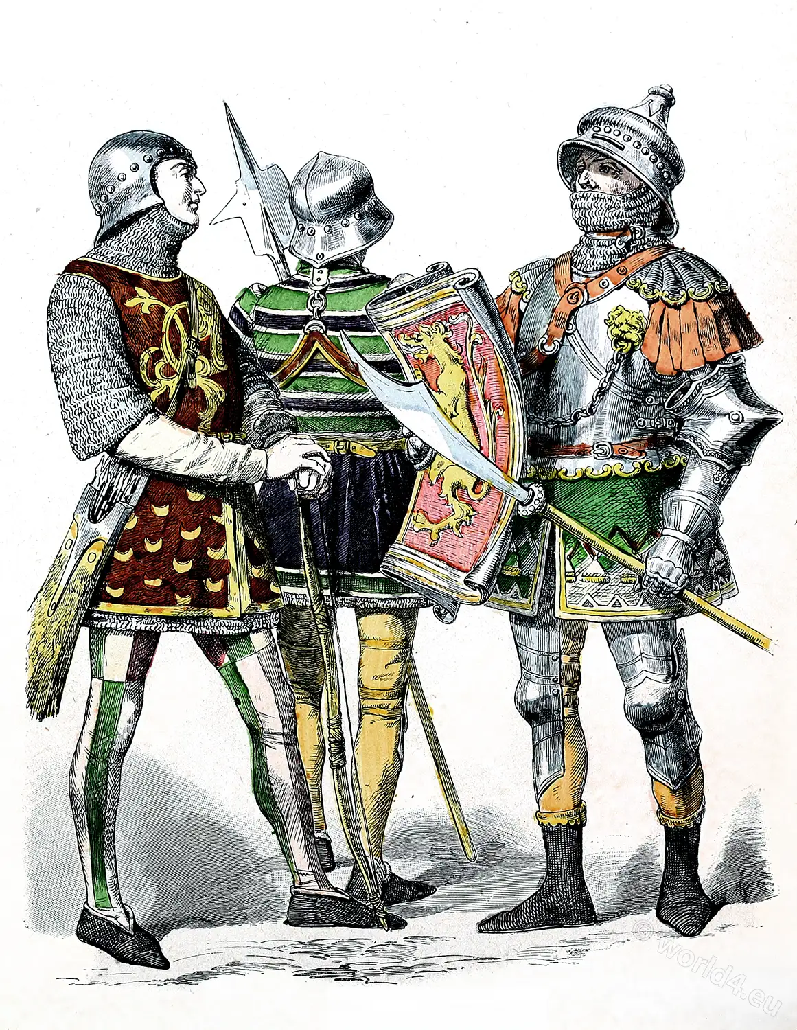 Burgundian, Knights, Middle Ages, Costume, Fashion History, 15th century,