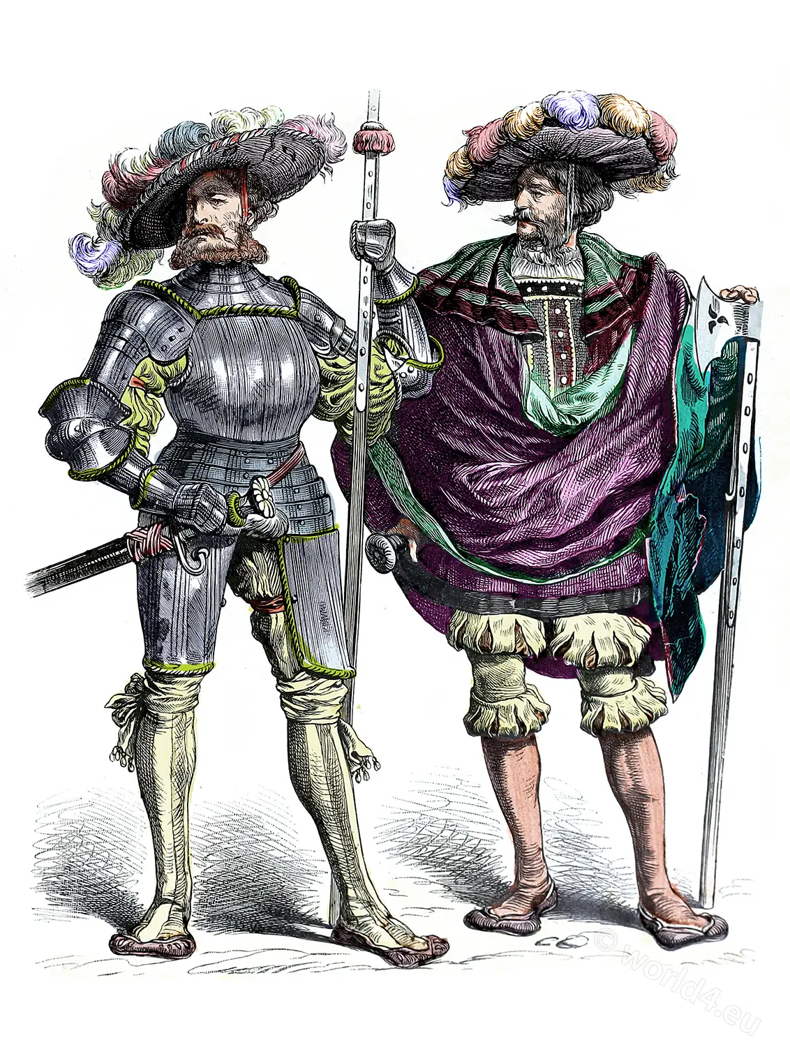 Captain, Leutnant, 16th century, German, renaissance, soldiers, Münchener Bilderbogen,