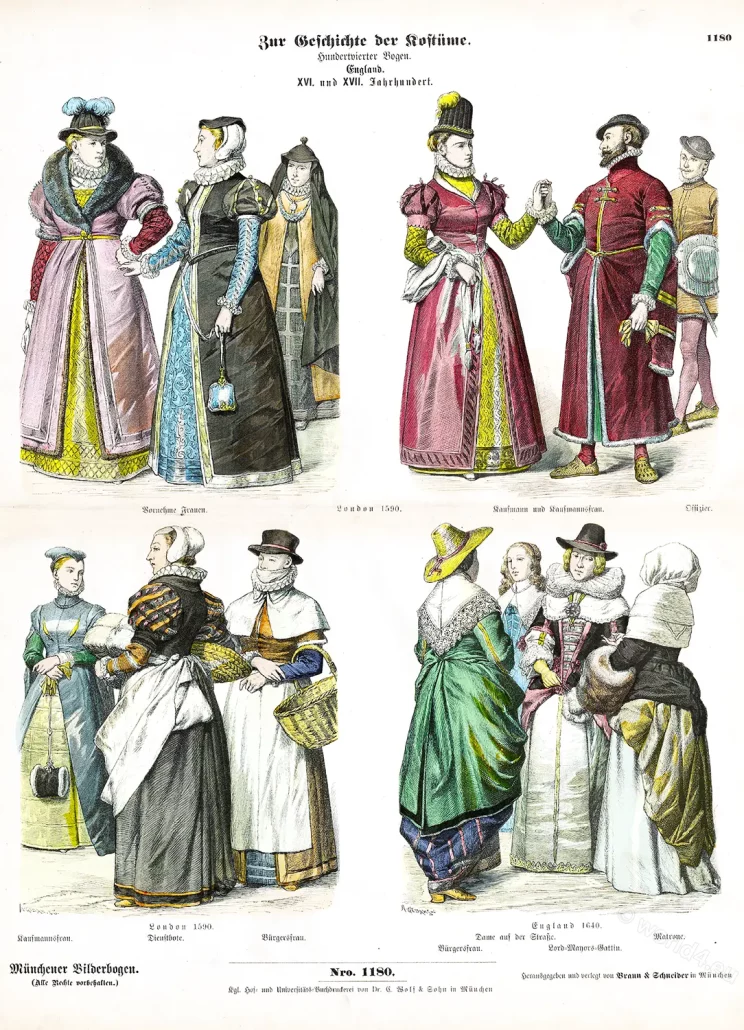 English Baroque fashion in the 16th and 17th Century.