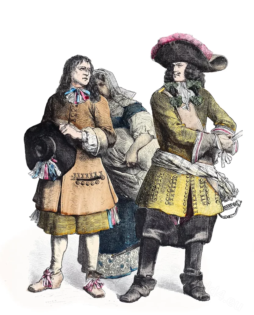 costumes, France, Peasants, Gendarme, Baroque, Louis XIV, fashion, history, Münchener Bilderbogen,