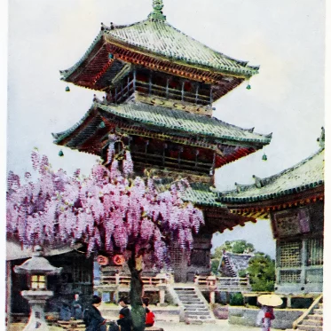 Wistaria, Kyomidzu, Ella Du Cane, Japan, Garden, colour lithograph,