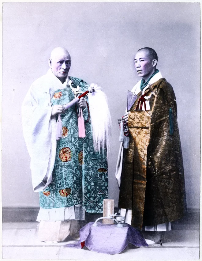 Buddhist, Priests, costume, Japan, Francis Brinkley, Kakuzo Okakura,