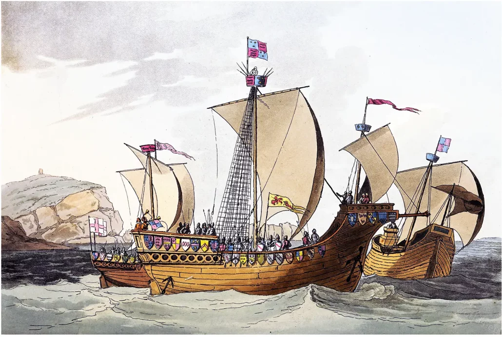 England. Ships of the 14th and 15th centuries.