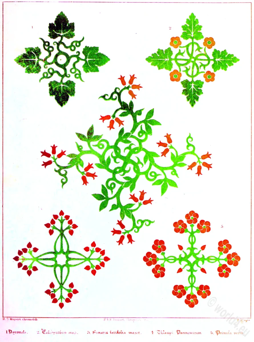 Floriated, Ornament, Augustus Pugin, Gothic, decoration