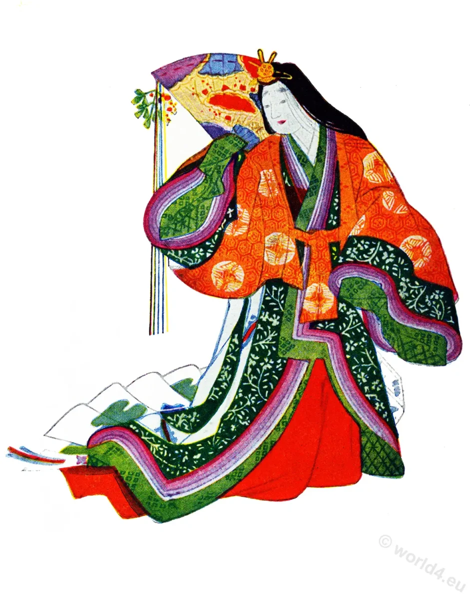 Court Lady's Full Dress, Heian Period, Japan, Annie Shepley Omori