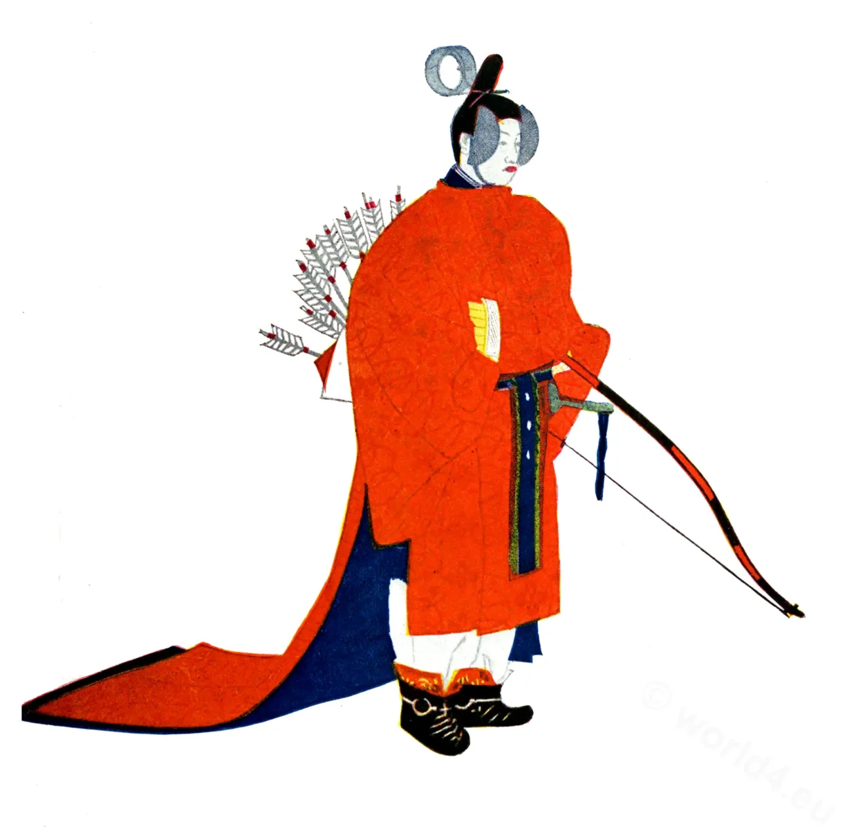Court dress, Military Official, Heian Period, Japan, Costume, history,